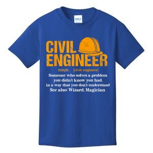 Funny Civil Engineer Definition Funny Gift Kids T-Shirt