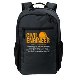 Funny Civil Engineer Definition Funny Gift Daily Commute Backpack