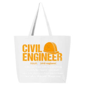 Funny Civil Engineer Definition Funny Gift 25L Jumbo Tote