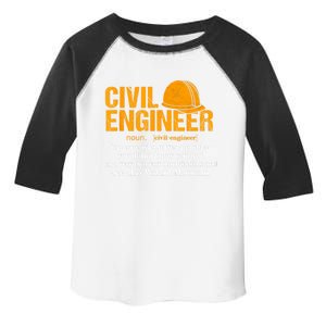 Funny Civil Engineer Definition Funny Gift Toddler Fine Jersey T-Shirt