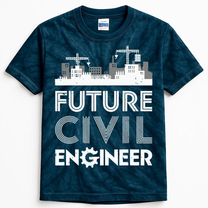 Future Civil Engineer Men Women Engineering Student Gifts Kids Tie-Dye T-Shirt