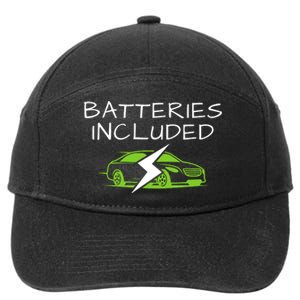 Fully Charged, Electric Powered Cars, Funny Electric Vehicle, EVs 7-Panel Snapback Hat