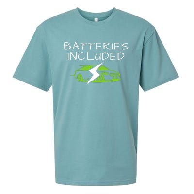 Fully Charged, Electric Powered Cars, Funny Electric Vehicle, EVs Sueded Cloud Jersey T-Shirt