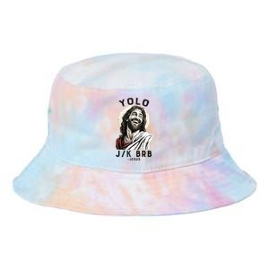 Funny Christian Easter Jesus YOLO JK BRB Raglan Tie Dye Newport Bucket Hat