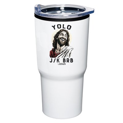 Funny Christian Easter Jesus YOLO JK BRB Raglan Tumbler