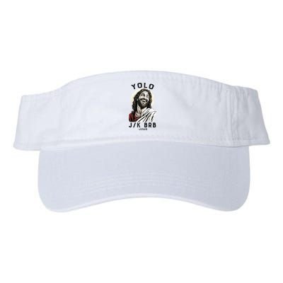 Funny Christian Easter Jesus YOLO JK BRB Raglan Visor