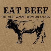 Funny Cow Eat Beef The West Wasn't Won On Salads Cotton Canvas Backpack