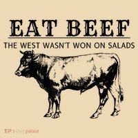 Funny Cow Eat Beef The West Wasn't Won On Salads Zip Tote Bag