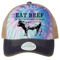 Funny Cow Eat Beef The West Wasn't Won On Salads Legacy Tie Dye Trucker Hat