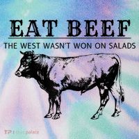 Funny Cow Eat Beef The West Wasn't Won On Salads Legacy Tie Dye Trucker Hat