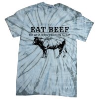 Funny Cow Eat Beef The West Wasn't Won On Salads Tie-Dye T-Shirt