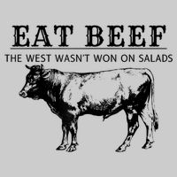 Funny Cow Eat Beef The West Wasn't Won On Salads Tie-Dye T-Shirt