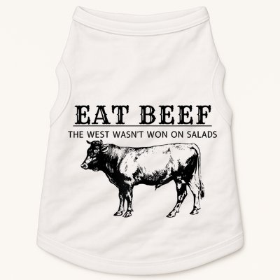 Funny Cow Eat Beef The West Wasn't Won On Salads Doggie Tank