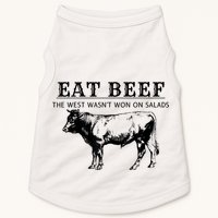 Funny Cow Eat Beef The West Wasn't Won On Salads Doggie Tank