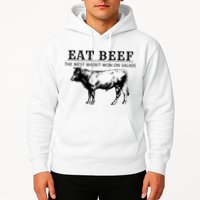 Funny Cow Eat Beef The West Wasn't Won On Salads Hoodie