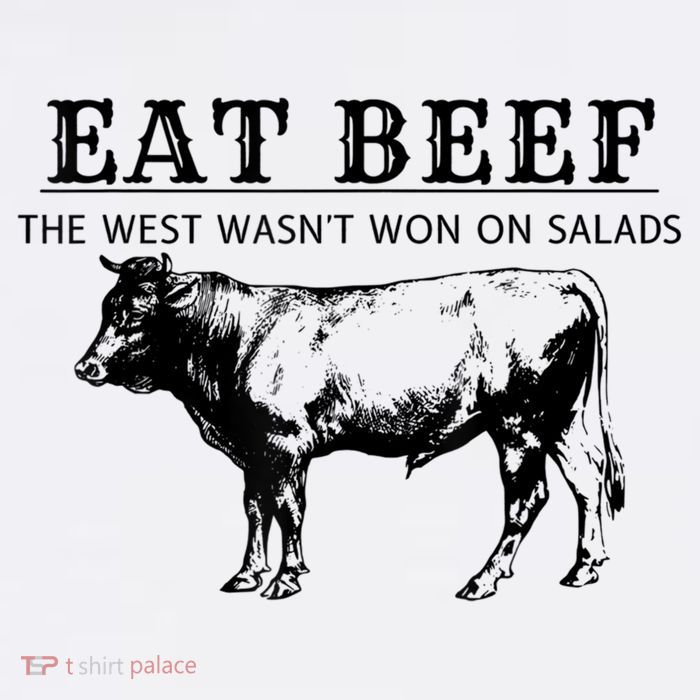 Funny Cow Eat Beef The West Wasn't Won On Salads Mesh Reversible Basketball Jersey Tank