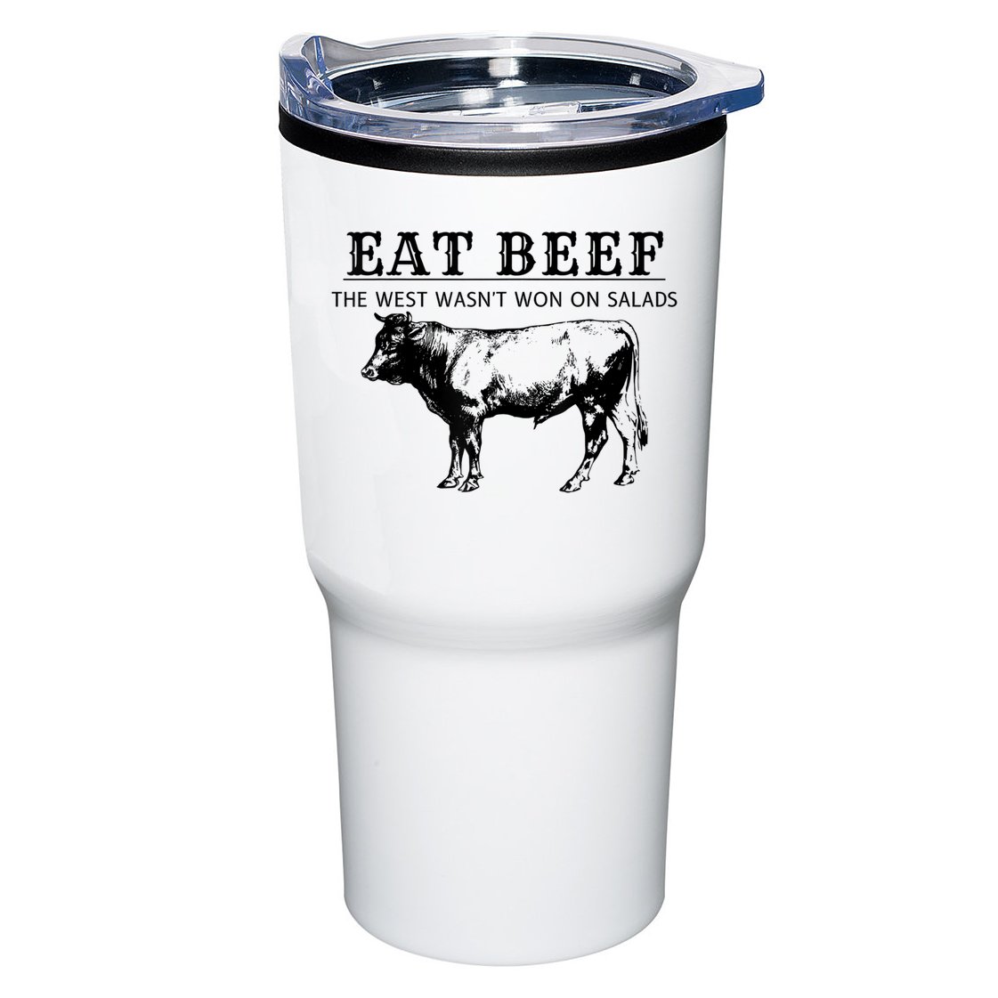 Funny Cow Eat Beef The West Wasn't Won On Salads Tumbler