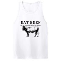 Funny Cow Eat Beef The West Wasn't Won On Salads PosiCharge Competitor Tank
