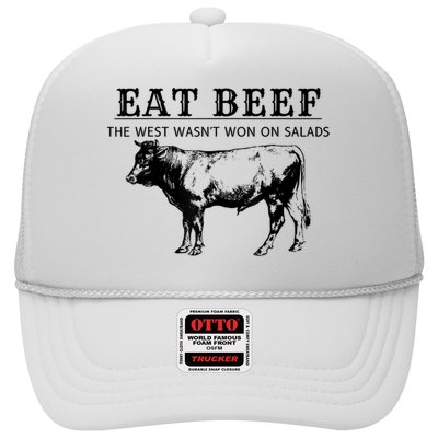 Funny Cow Eat Beef The West Wasn't Won On Salads Trucker Hat