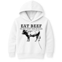 Funny Cow Eat Beef The West Wasn't Won On Salads Kids Hoodie