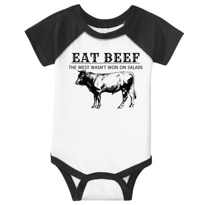 Funny Cow Eat Beef The West Wasn't Won On Salads Infant Baby Jersey Bodysuit