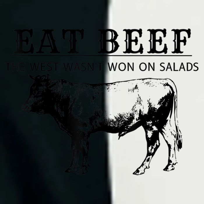 Funny Cow Eat Beef The West Wasn't Won On Salads Infant Baby Jersey Bodysuit