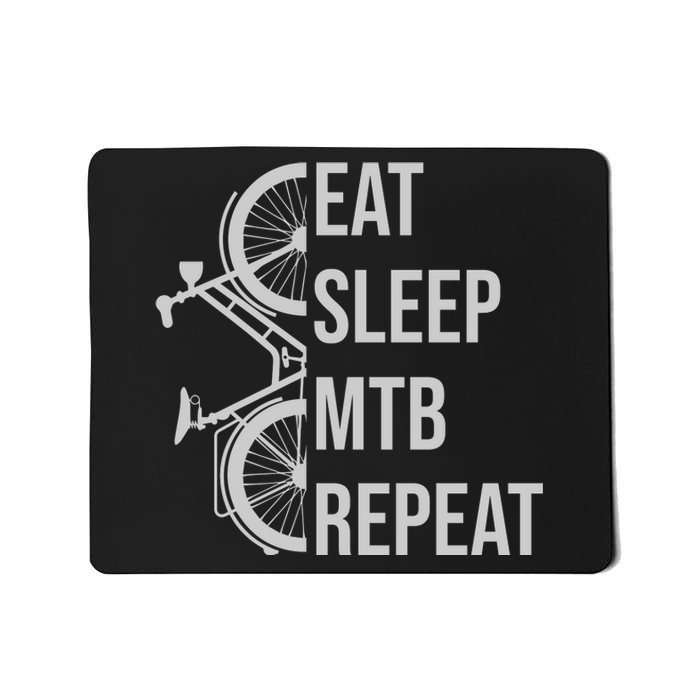 Funny Cycling Eat Sleep MTB Repeat Gift Mousepad