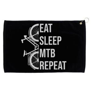 Funny Cycling Eat Sleep MTB Repeat Gift Grommeted Golf Towel