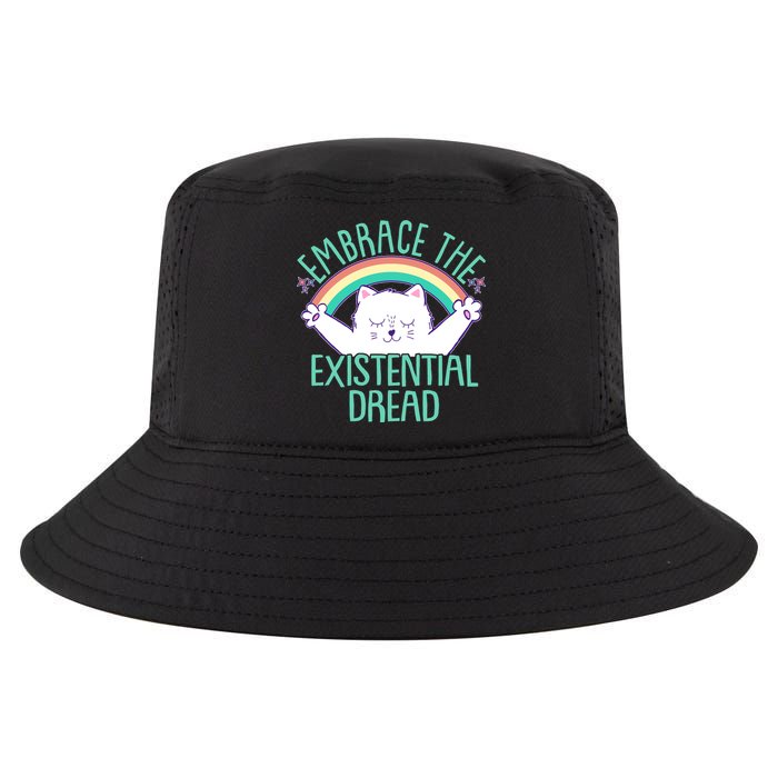 Funny Cat Embrace The Existential Dread Cool Comfort Performance Bucket Hat