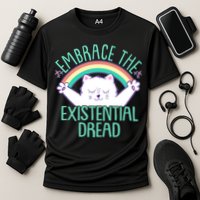 Funny Cat Embrace The Existential Dread Performance Shirt