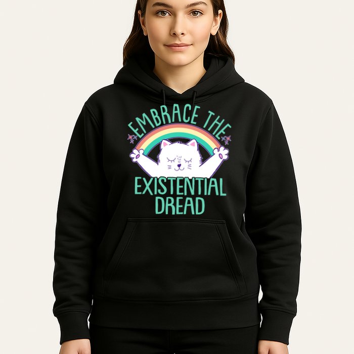 Funny Cat Embrace The Existential Dread Hoodie