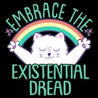 Funny Cat Embrace The Existential Dread 7-Panel Snapback Hat