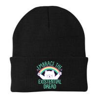 Funny Cat Embrace The Existential Dread Beanie