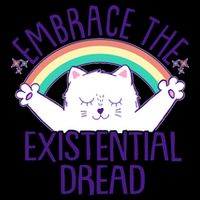 Funny Cat Embrace The Existential Dread 16oz Travel Tumbler