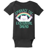Funny Cat Embrace The Existential Dread Baby Bodysuit