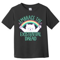 Funny Cat Embrace The Existential Dread Toddler T-Shirt