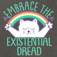 Funny Cat Embrace The Existential Dread Cotton Canvas Backpack