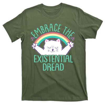 Funny Cat Embrace The Existential Dread T-Shirt