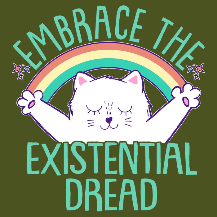 Funny Cat Embrace The Existential Dread Backpack