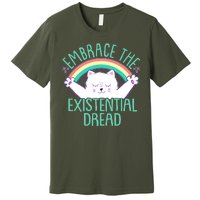 Funny Cat Embrace The Existential Dread Premium T-Shirt