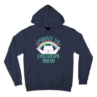 Funny Cat Embrace The Existential Dread Hoodie