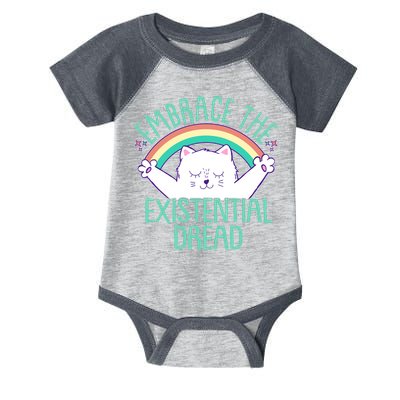 Funny Cat Embrace The Existential Dread Infant Baby Jersey Bodysuit
