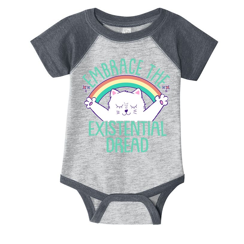 Funny Cat Embrace The Existential Dread Infant Baby Jersey Bodysuit