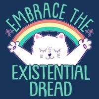 Funny Cat Embrace The Existential Dread Infant Baby Jersey Bodysuit