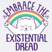 Funny Cat Embrace The Existential Dread Garment-Dyed Sweatshirt