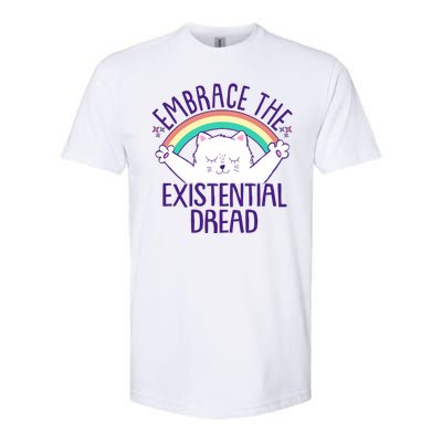 Funny Cat Embrace The Existential Dread Softstyle CVC T-Shirt