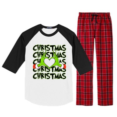 Funny Christmas Elf Christmas For Kids Raglan Sleeve Pajama Set