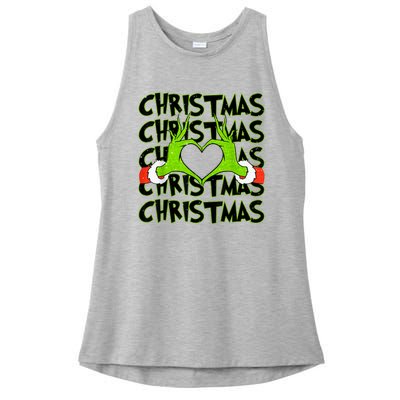 Funny Christmas Elf Christmas For Kids Ladies PosiCharge Tri-Blend Wicking Tank