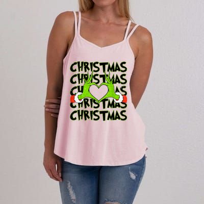 Funny Christmas Elf Christmas For Kids Women's Strappy Tank