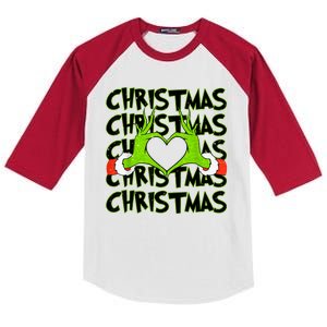 Funny Christmas Elf Christmas For Kids Kids Colorblock Raglan Jersey